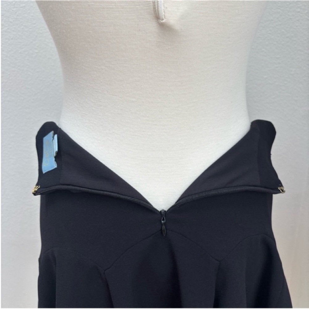 CeCe A Line Skirt Skater Flounce Work Career Business Casual Black Size Medium - Picture 9 of 13